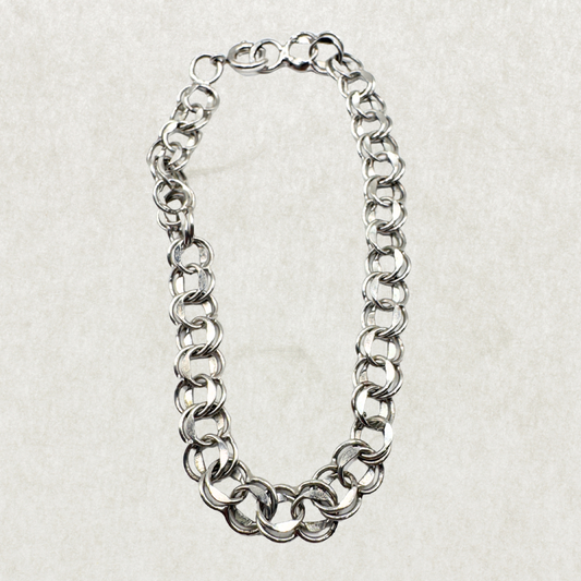 Vintage Sterling Silver Bracelet – Classic Chunky Link Design
