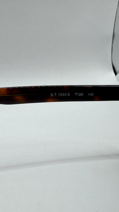 Vintage 90s Sergio Tacchini Tortoise Rectangle Sunglasses S.T. 1533-S Made in Italy