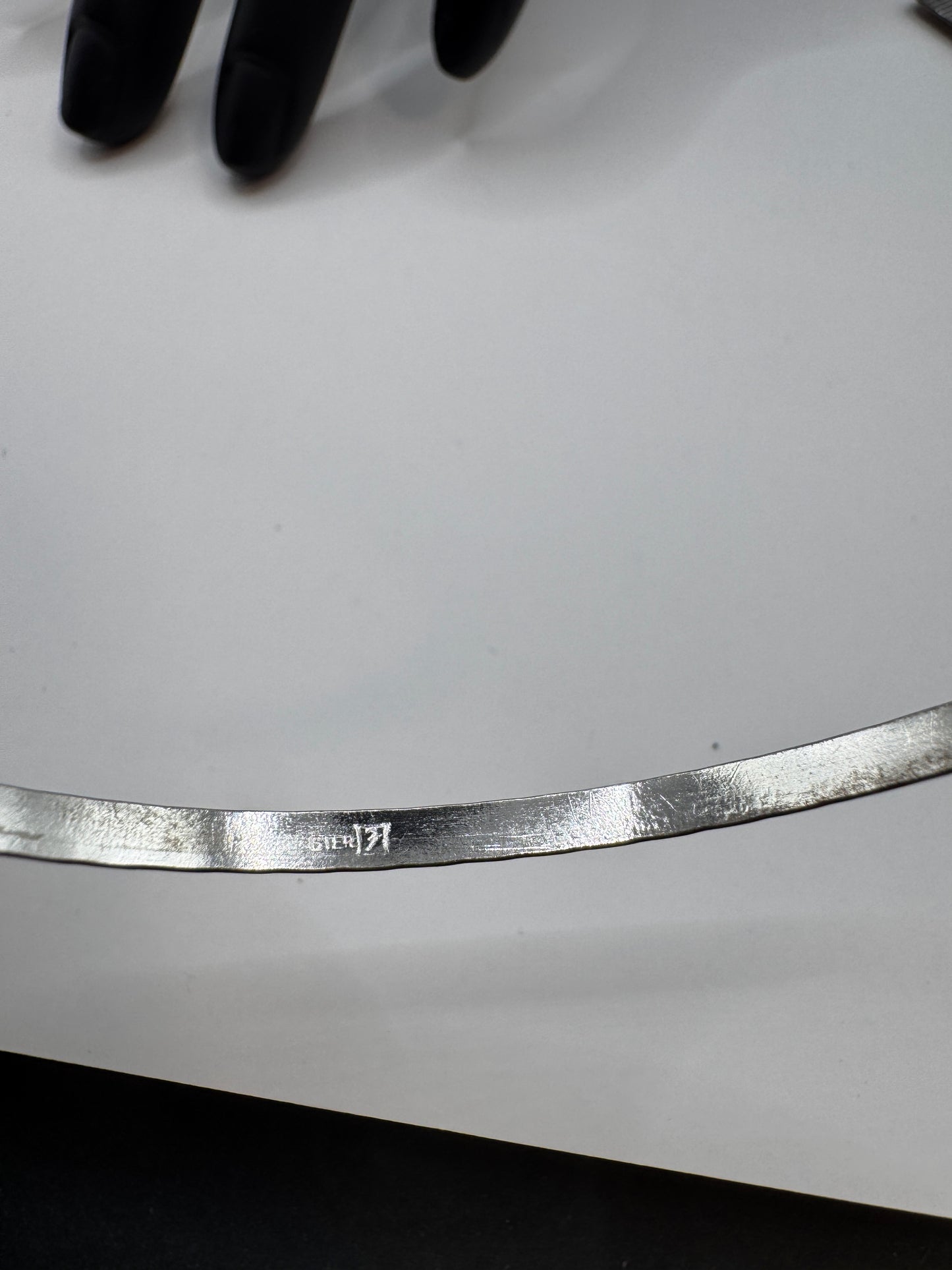 Vintage Sterling Silver 925 Bangle Bracelet – 6 cm Diameter