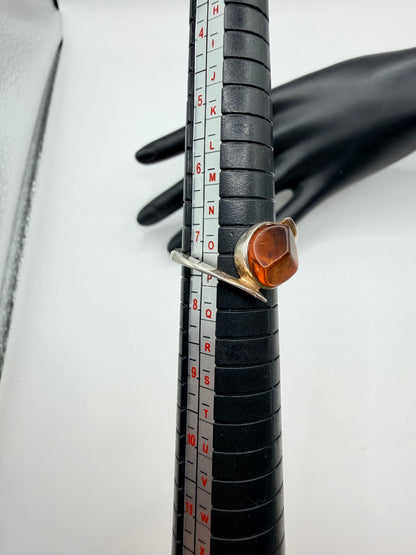 Amber Eclipse Ring — Size 7.5