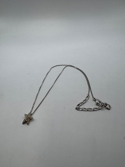 Swarovski Crystal Necklaces – Star & Heart Charms, Silver Tone, 19” Length