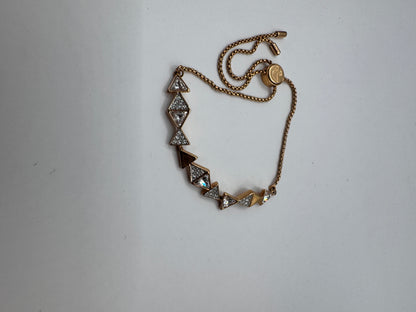 Swarovski Gold Tone Triangle Crystal Bracelet
