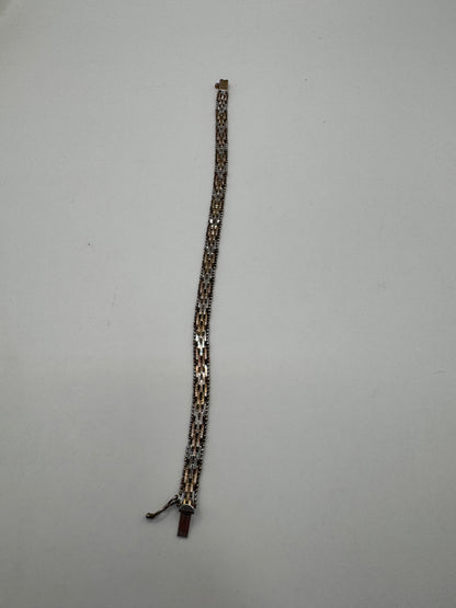 Vintage Sterling Silver Bracelet – Signed Italy 925, Multi-Strand Design