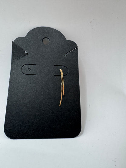 Vintage 10k Gold Single Dangle Earring – Fine Chain Accent