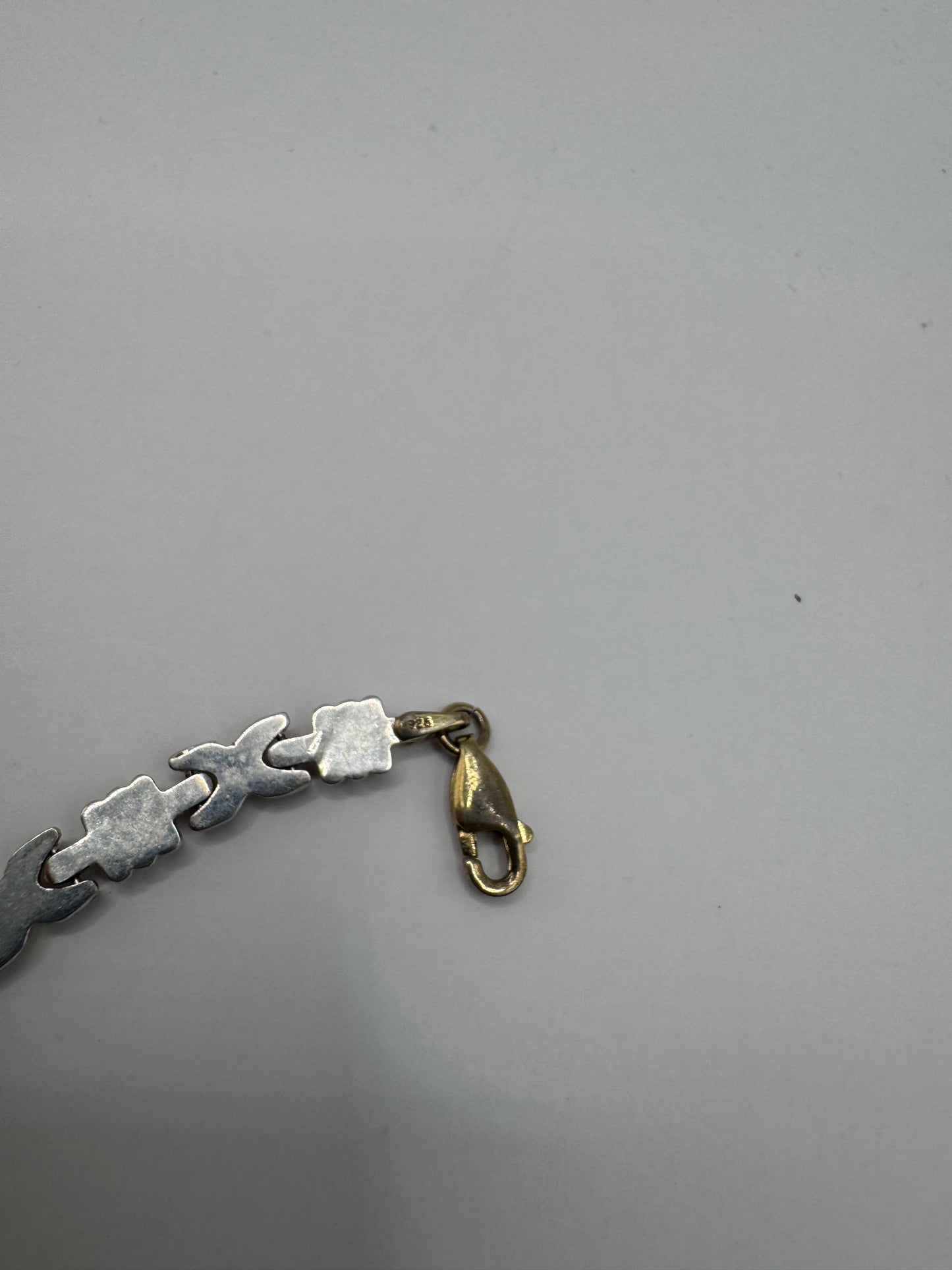 Vintage Two-Tone Sterling Silver Bracelet – Italy 925, Silver & Gold Plated