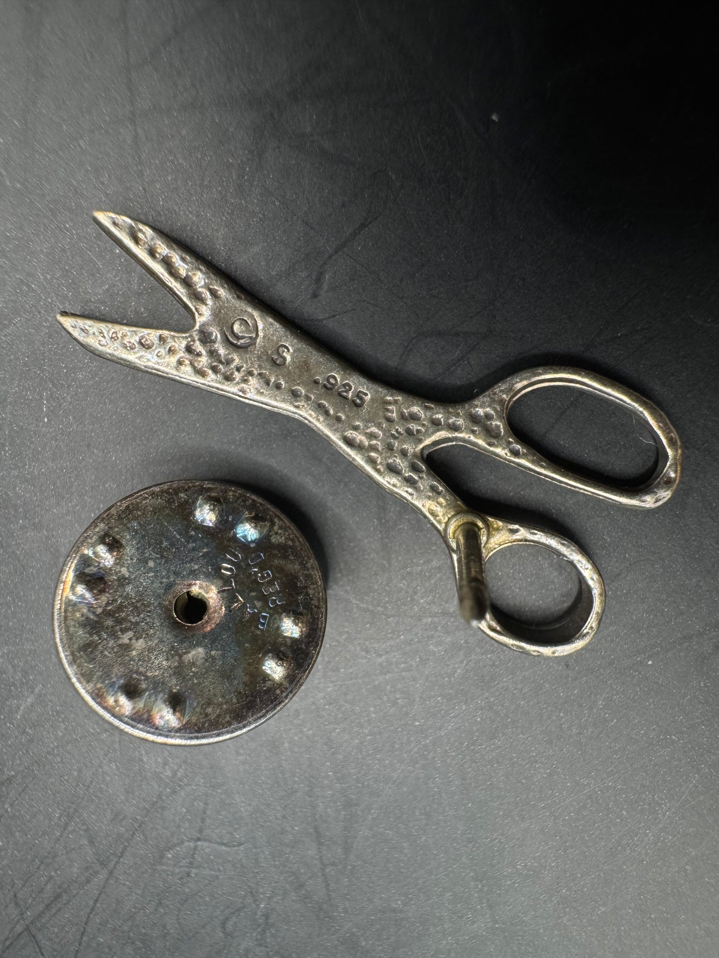 Vintage Sterling Silver Scissors Pin – 1 1/4”