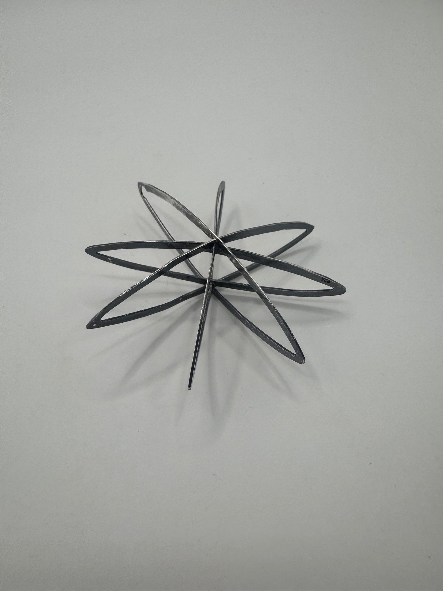 Vintage Sterling Silver Octagram Starshine Pendant – Large Statement Piece