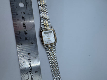 Vintage Casio 306 AQ-307 Watch – Two-Tone Stainless Steel, Good Condition