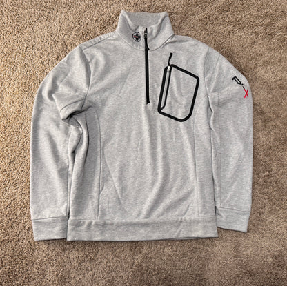 RLX Ralph Lauren Quarter-Zip Pullover – Size S, Grey, Zip Pocket