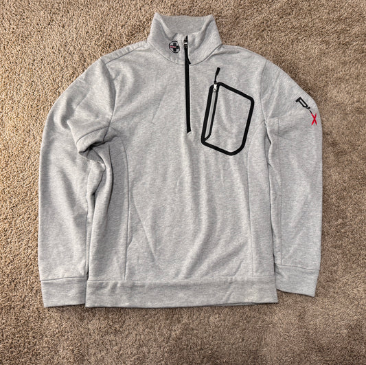RLX Ralph Lauren Quarter-Zip Pullover – Size S, Grey, Zip Pocket