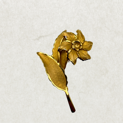 Vintage Bond Boyd Gold-Filled Floral Brooch – Excellent Condition