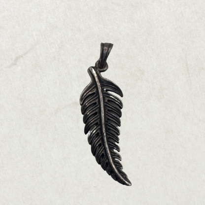 Vintage Sterling Silver 925 Feather Pendant