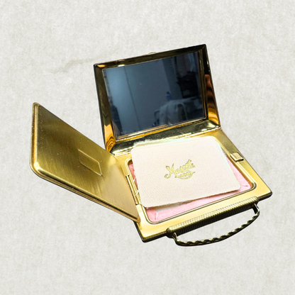 Vintage Mascot Gold-Tone Compact Powder