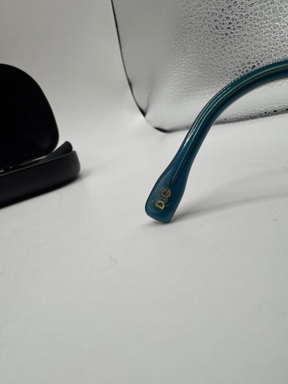 Dolce & Gabbana DD1212 1870 Eyeglasses – Black/Blue (Frame Only, Prescription Lenses Installed)