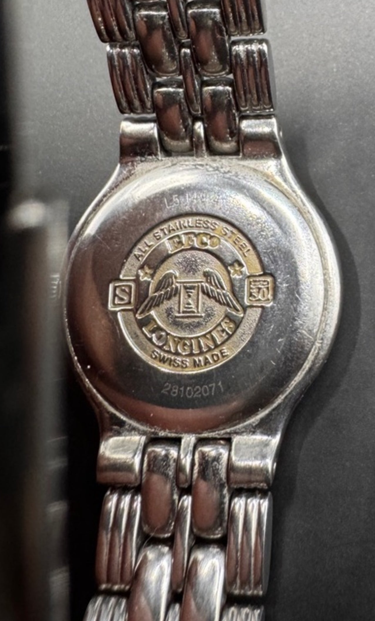 Vintage Longines Ladies Watch ~1990s – Stainless Steel Bracelet, Date Window, Used with Glass Defect