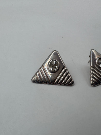 Vintage Sterling Silver Earrings – Early 1970s, Excellent Condition