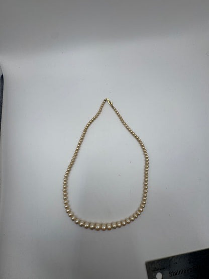 Vintage Natural Pearl Necklace – Painted, Excellent Condition