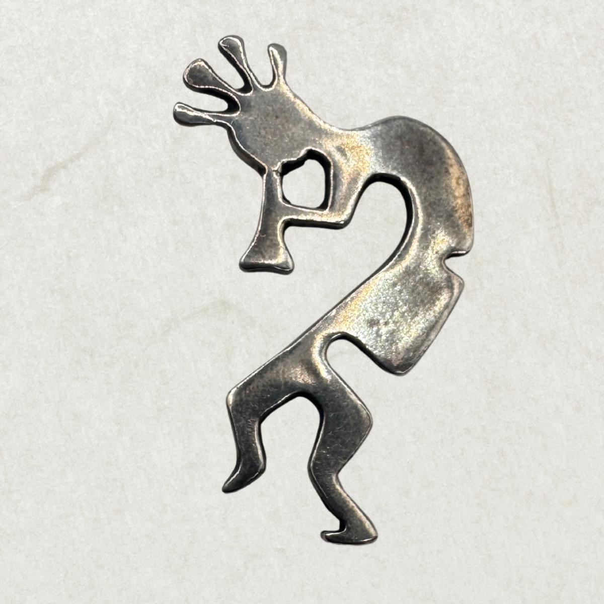 Large Sterling Silver Kokopelli Pendant – Vintage Native-Inspired Design