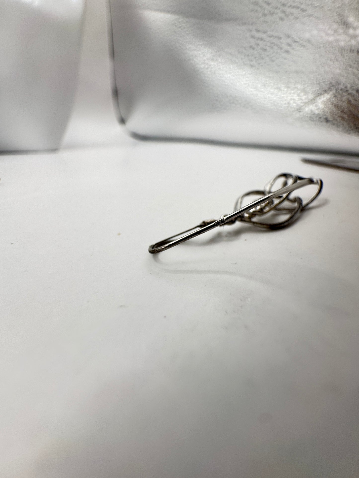 Vintage Sterling Silver Openwork Dangle Earrings – Excellent Condition