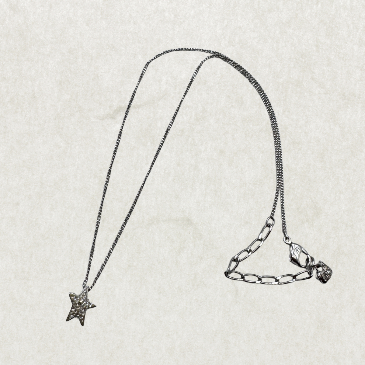 Swarovski Crystal Necklaces – Star & Heart Charms, Silver Tone, 19” Length
