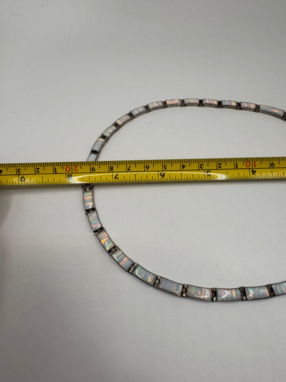 Vintage Opal Cleopatra Necklace – Sterling Silver
