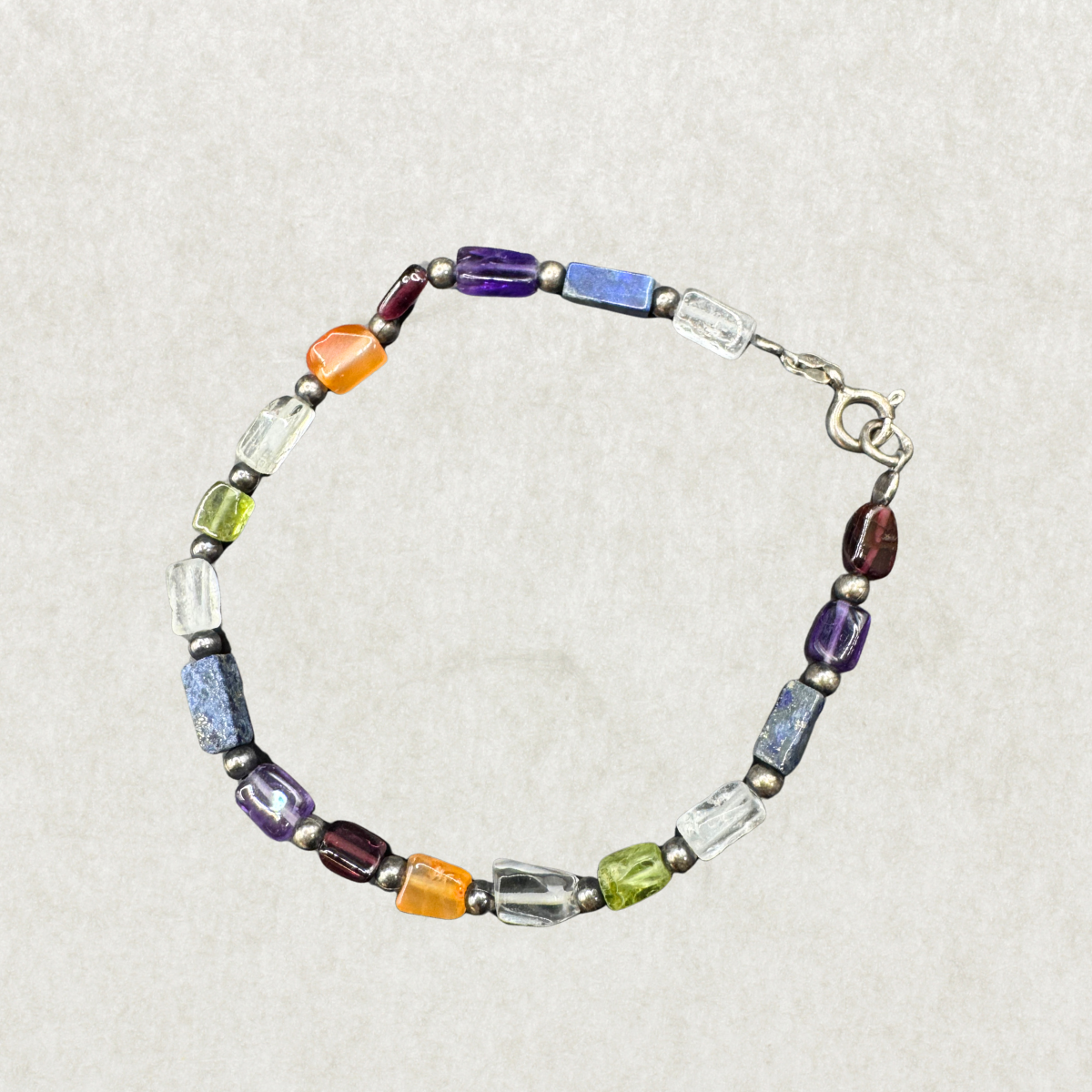 Sterling Silver Beaded Bracelet – 7.5”