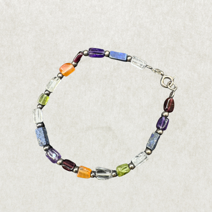 Sterling Silver Beaded Bracelet – 7.5”