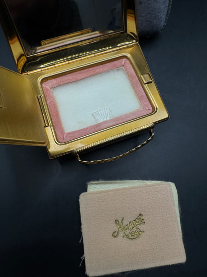 Vintage Mascot Gold-Tone Compact Powder