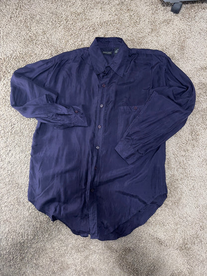 Vintage Madison 100% Silk Men’s Shirt – 1970s-80s, Size M-L