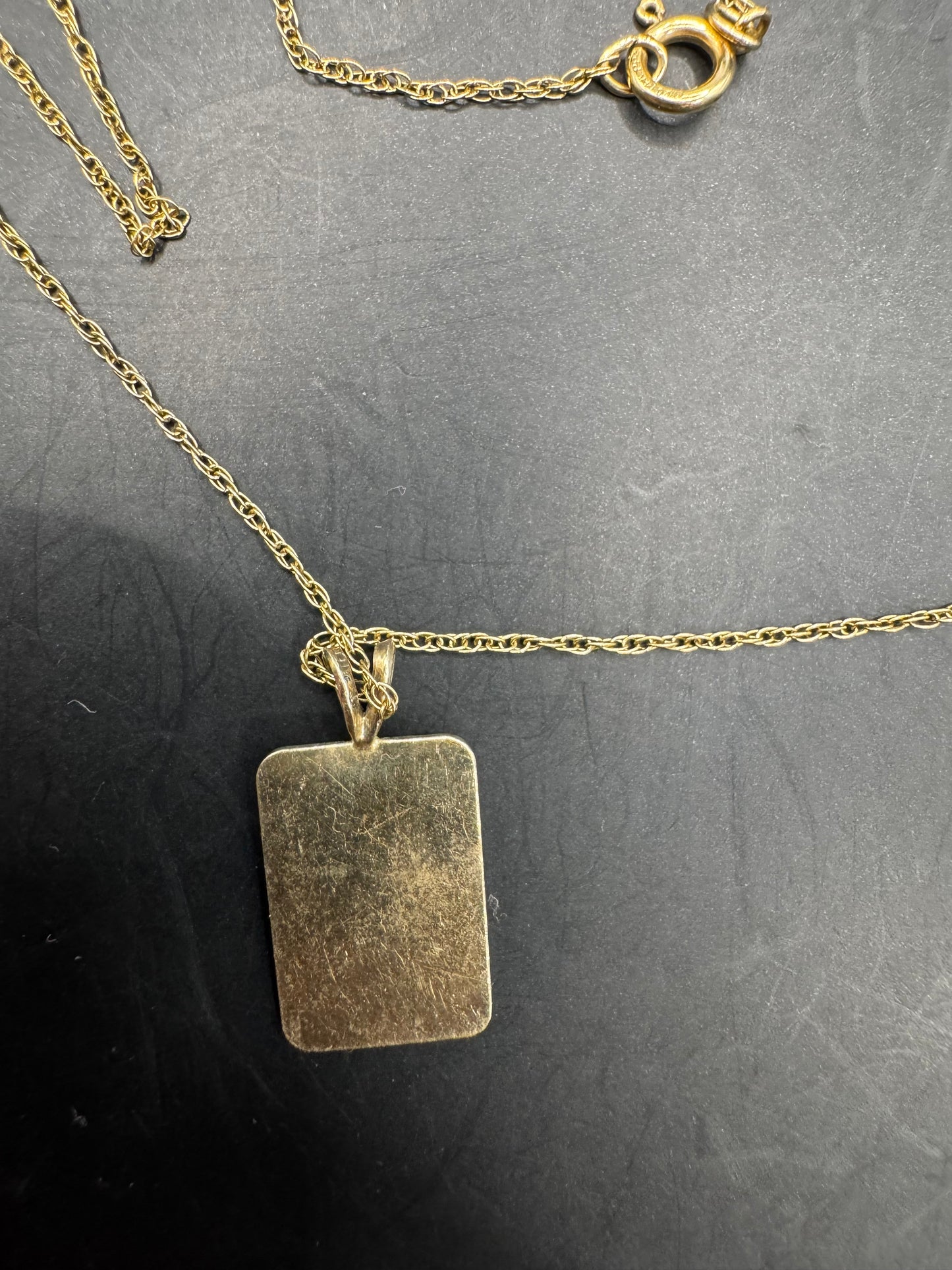Gold Bar Pendant Necklace