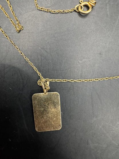 Gold Bar Pendant Necklace