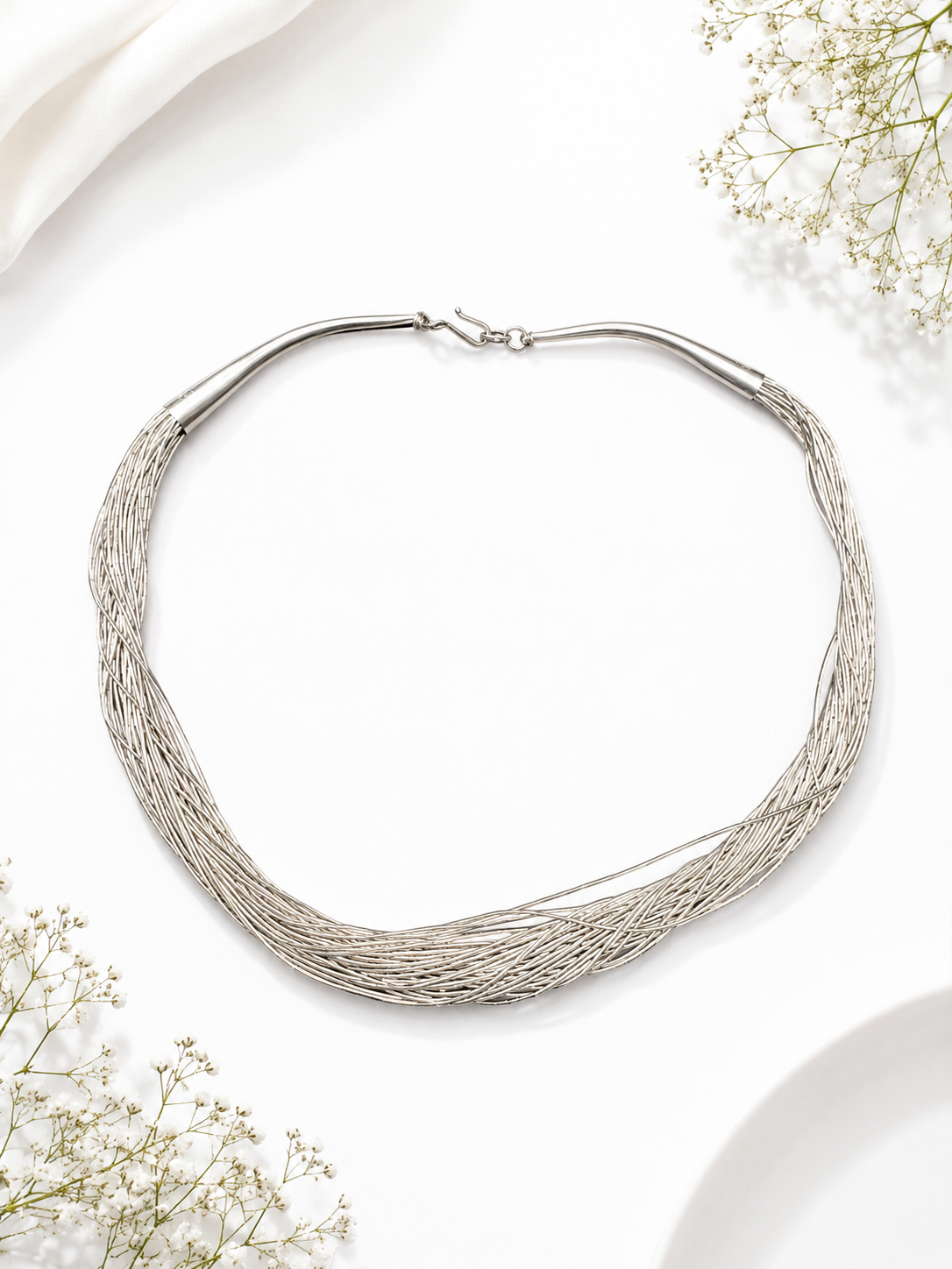 Vintage Sterling Silver Multi-Strand Necklace