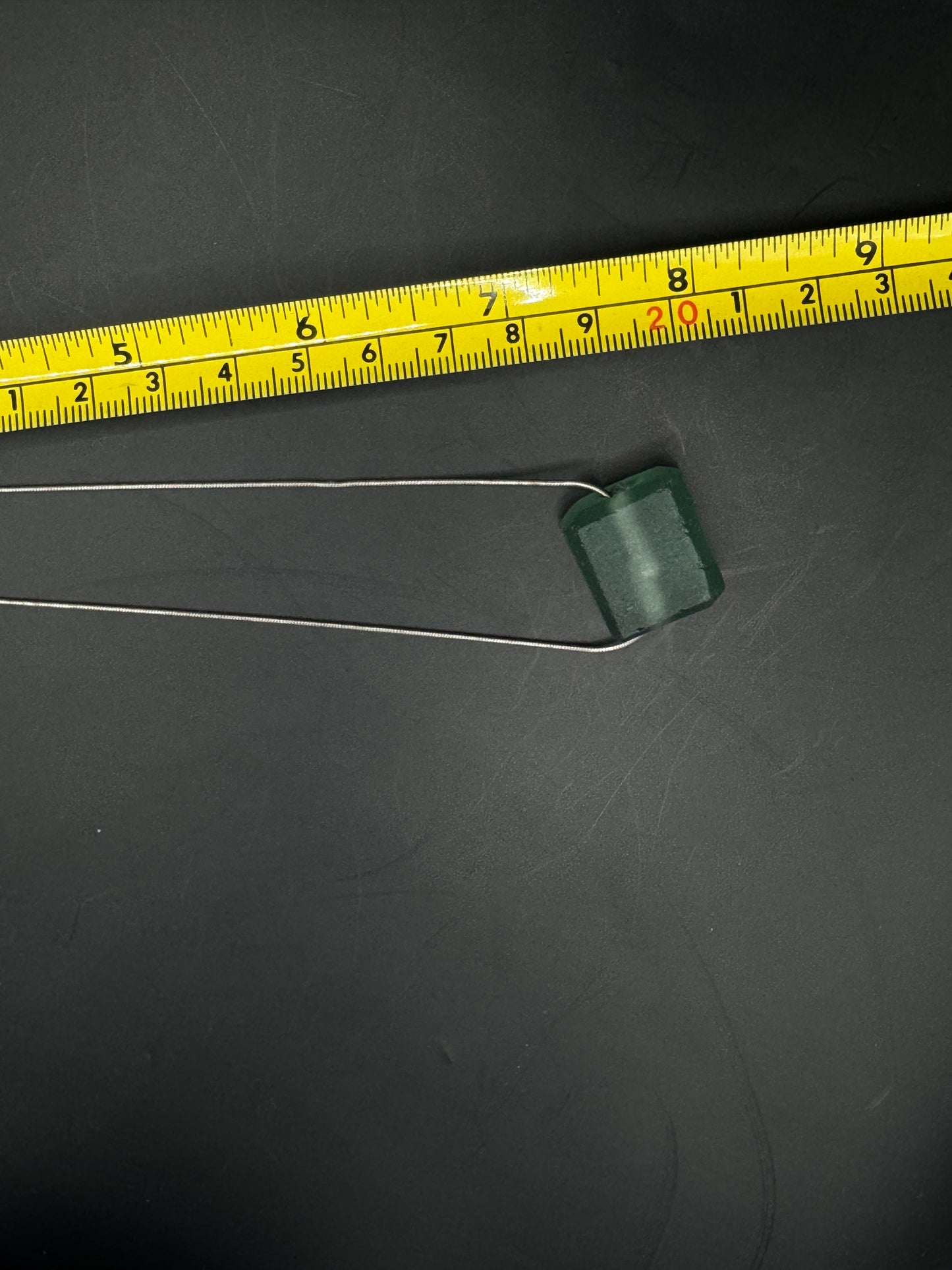 Sterling Silver Green Glass Pendant Necklace – Scandinavian Minimalist Cube, 16”