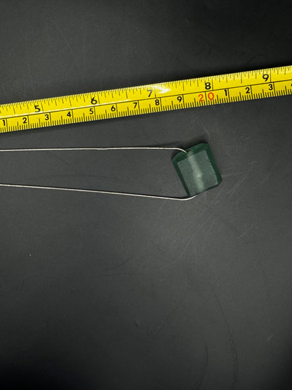 Sterling Silver Green Glass Pendant Necklace – Scandinavian Minimalist Cube, 16”