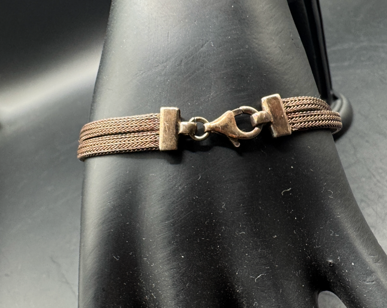 Vintage Italian Sterling Silver Bracelet 925 – Patinated Elegance