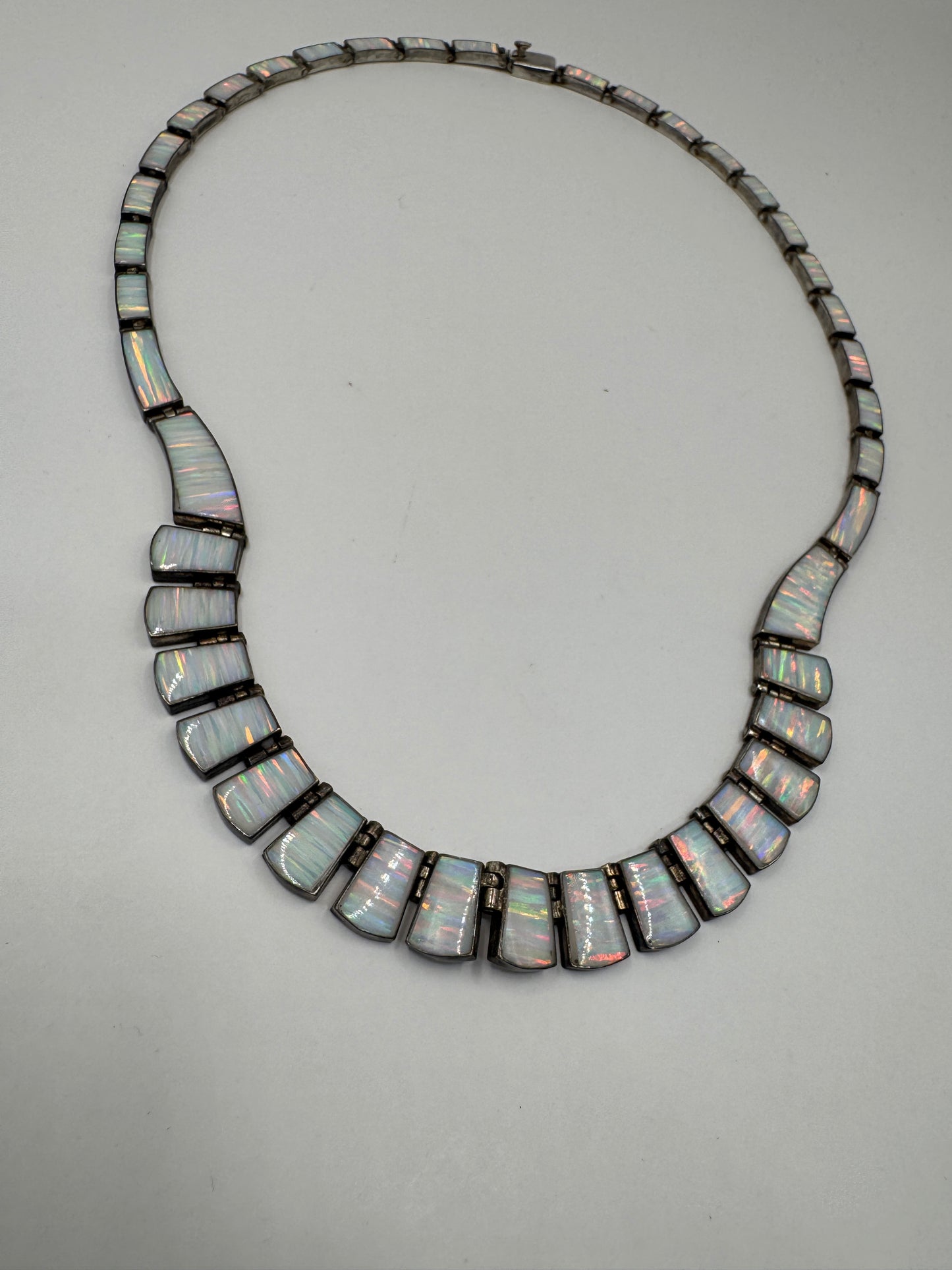 Vintage Opal Cleopatra Necklace – Sterling Silver