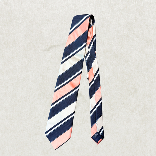 Burberry London 100% Silk Striped Tie, 58” x 4” – Excellent Condition