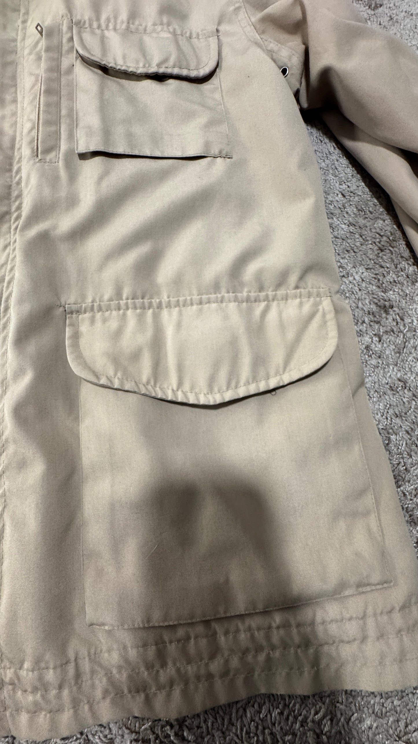 Vintage Timberland by Beck “Means” Parka – c. 1978–1983, Size L, Tan, Plaid Lined Hood