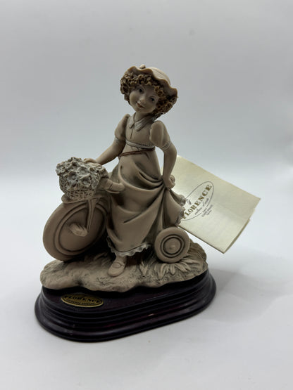 Vintage Giuseppe Armani Florence “Girl with Tricycle” Figurine 1993 Capodimonte – 6” – Excellent Condition