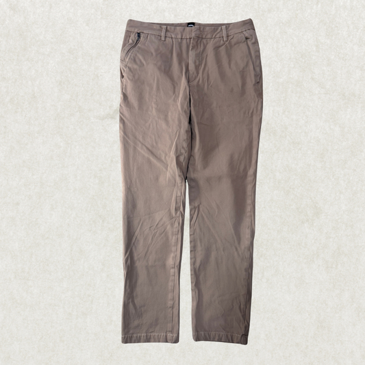 BOSS Hugo Boss Kaito Slim Fit Pants – Size 32R, Taupe/Beige, Dress Chinos