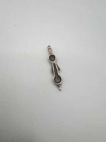 Sterling Silver 925 Abstract Goddess Pendant – Vintage Modernist Design