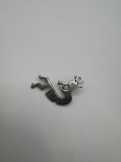 Large Sterling Silver Kokopelli Pendant – Vintage Native-Inspired Design