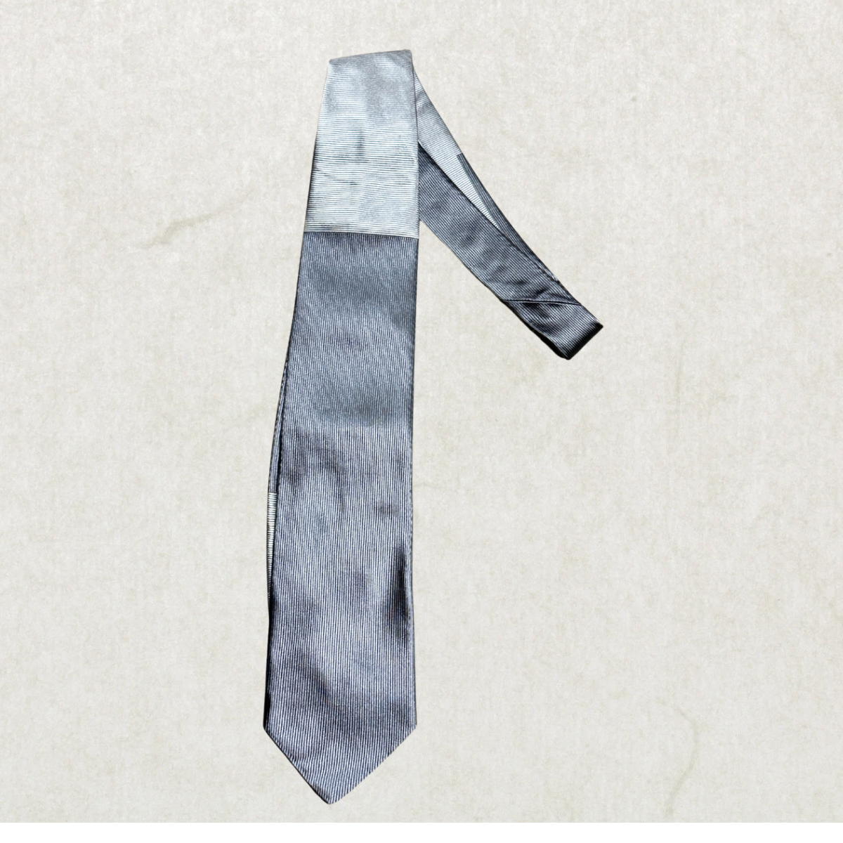 Vintage Pal Zileri Gruppo Forall 100% Silk Tie Gray Silver Striped BNWT Made in Italy 57” x 4”