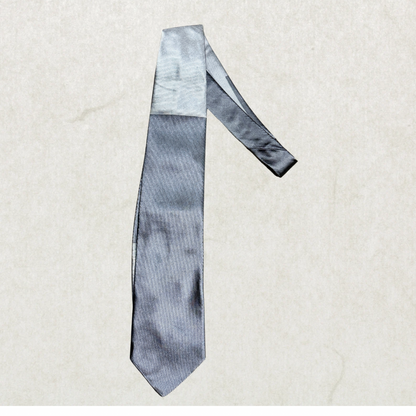 Vintage Pal Zileri Gruppo Forall 100% Silk Tie Gray Silver Striped BNWT Made in Italy 57” x 4”