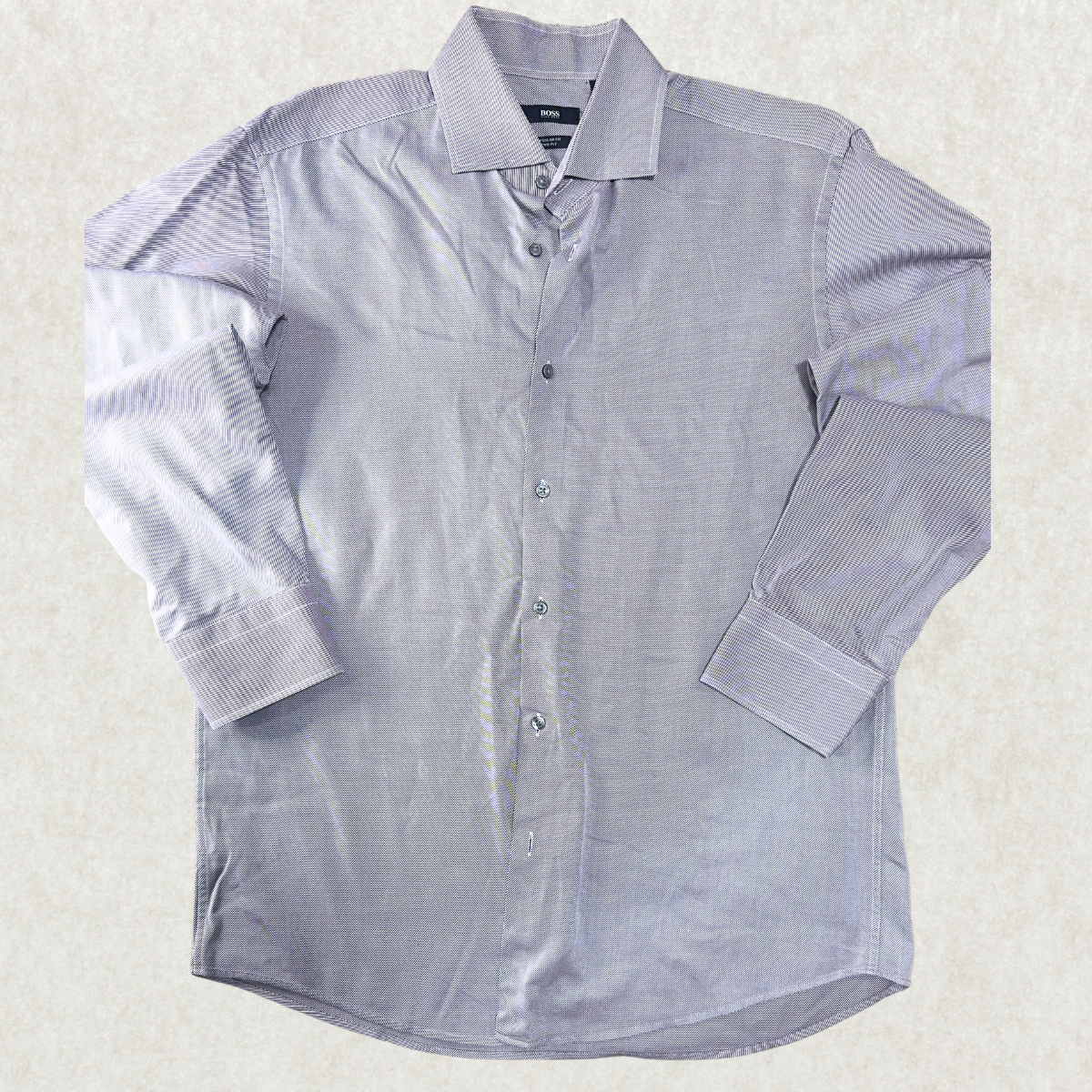 Boss Hugo Boss Men’s Dress Shirt – Size 42 (16 1/2), Regular Fit, Made in Italy