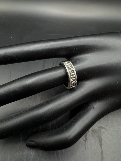 Sterling Marcasite Ring - Size 8