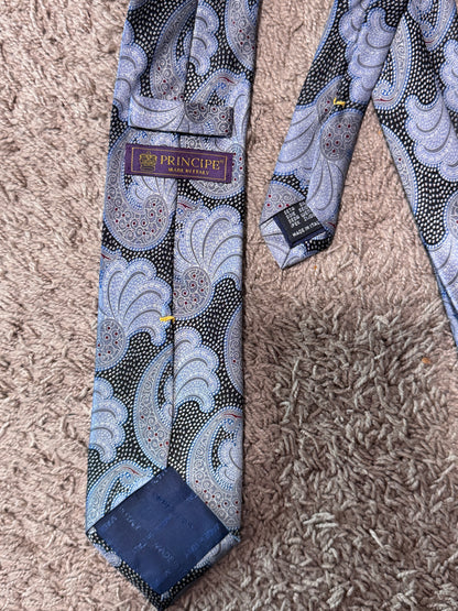 Vintage Principe 100% Silk Paisley Tie, 58” x 3” – Excellent Condition