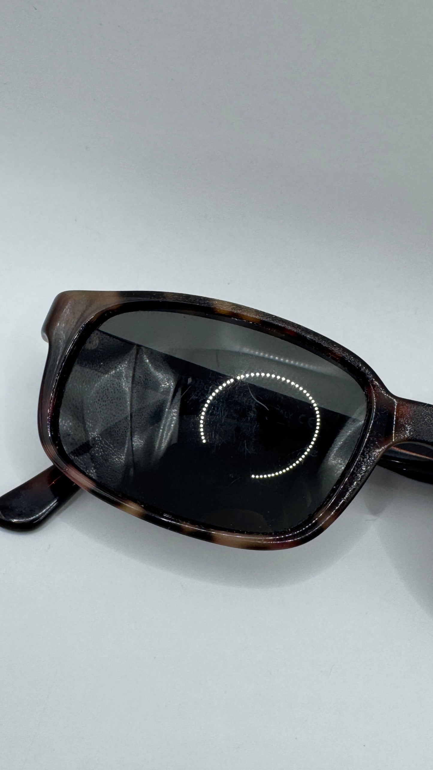 Vintage 90s Sergio Tacchini Tortoise Rectangle Sunglasses S.T. 1533-S Made in Italy