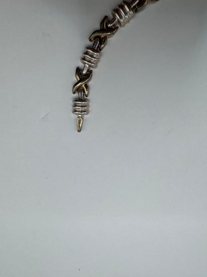 Vintage Two-Tone Sterling Silver Bracelet – Italy 925, Silver & Gold Plated