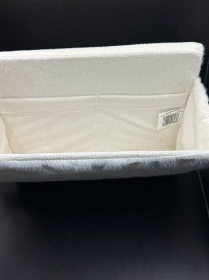 Vintage UGG Faux Fur Handbag – Embossed Logo Pattern Cream 11” x 9”